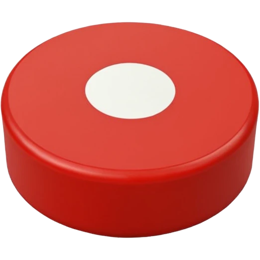 ice hockey ball disk (#00A3E0) and red (#F9423A) emoji