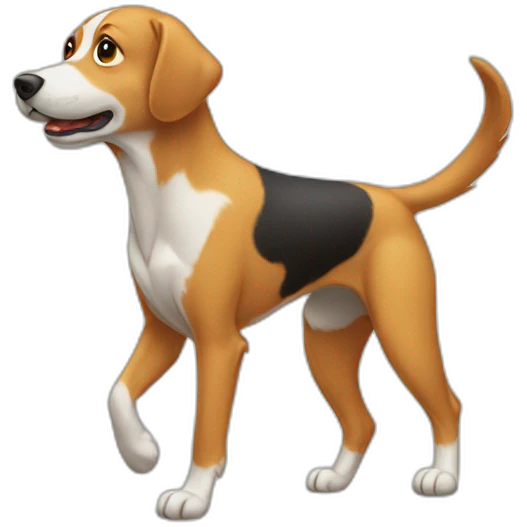 Dog-walking-itself emoji
