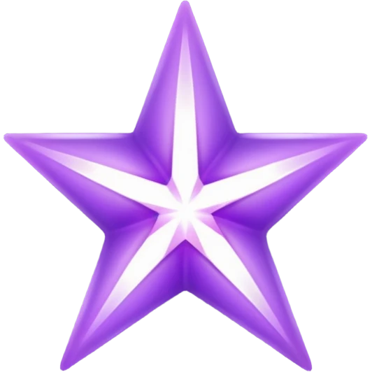 Purple void star that looks ethereal and only has four points emoji