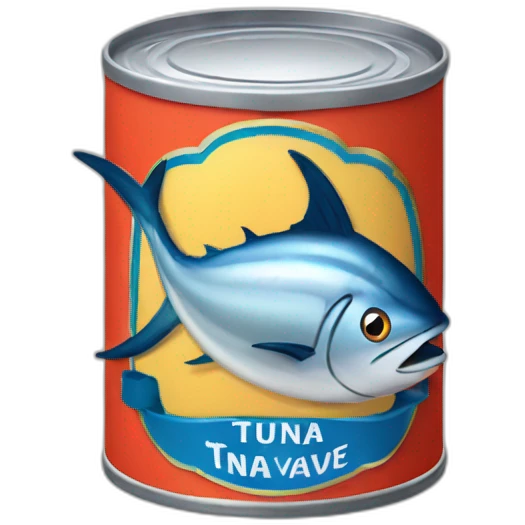 Realistic small can of tuna "petit navire" emoji