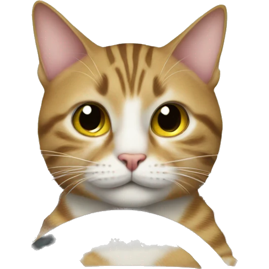 Tabby cat driving a car emoji