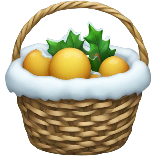 winter basket emoji