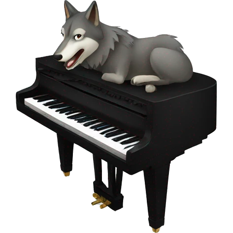 wolf  piano emoji