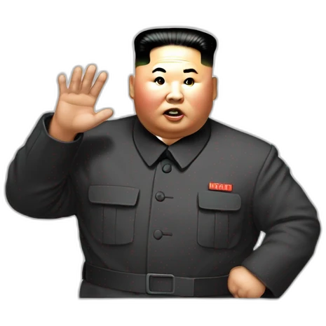 Kim Jong faisant un signe jul emoji