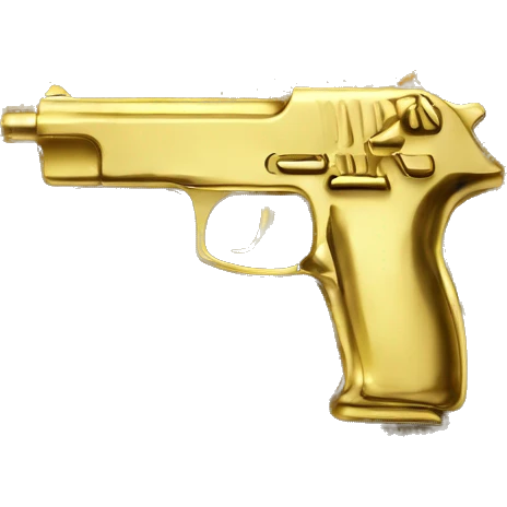 A gold gun  emoji