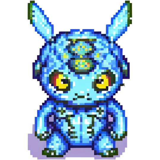 pikachu alien with three eyes emoji