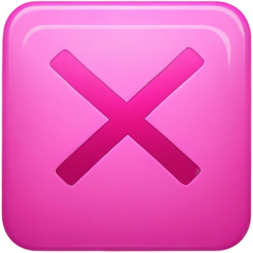 pink x icon emoji