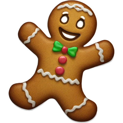 gingerbread man emoji