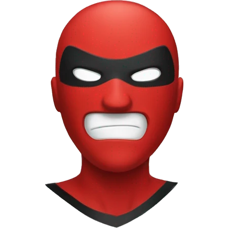 superhero red mask emoji