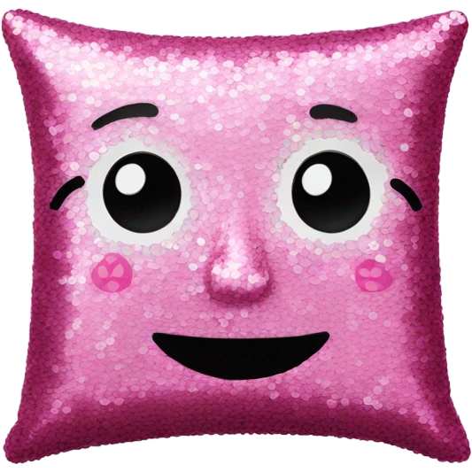 A pillow completely covered in pink sequins  emoji