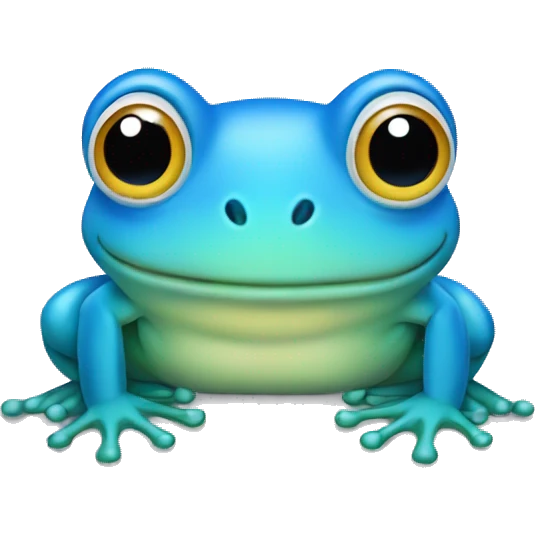 cute blue frog emoji