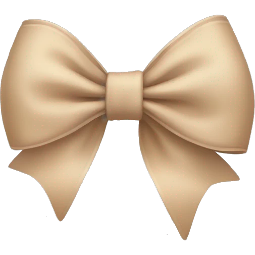 Beige bow emoji