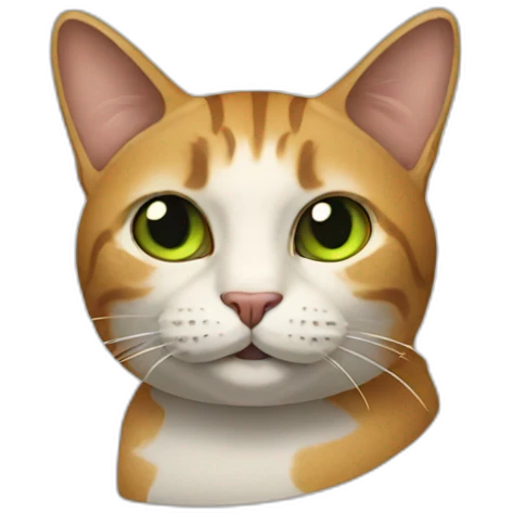 Cat that looking like stoned emoji