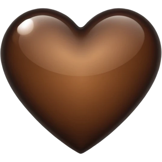 a transparent darkish brown heart emoji emoji