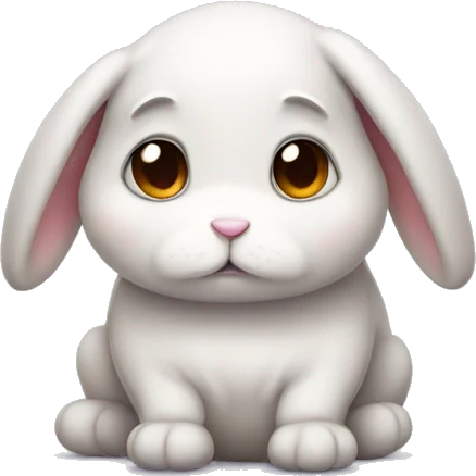 cute sad bunny emoji