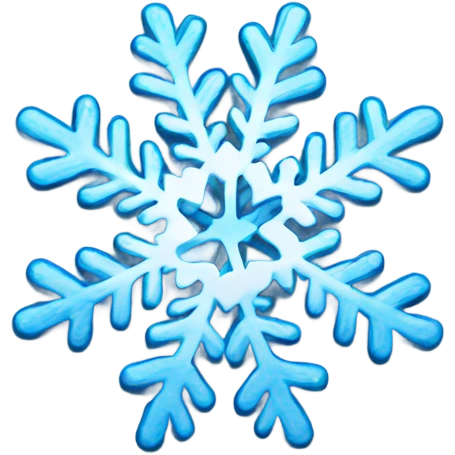 Heart snowflake blue emoji