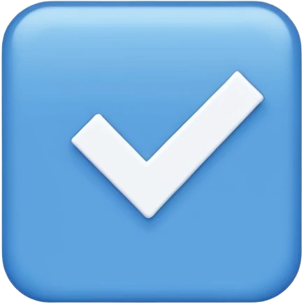 Can u make an emoji that is a blue square with a white tick in the middle of it emoji