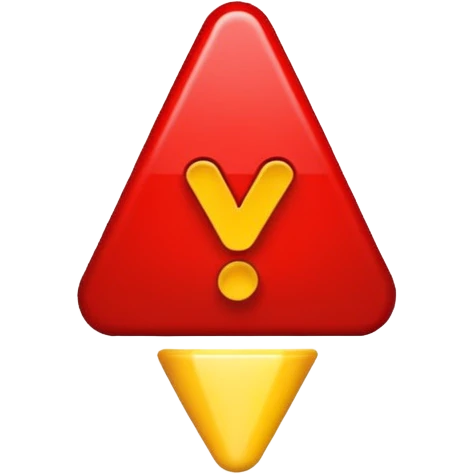 point d'exclamation dans un traingle rouge pour signaler un danger emoji