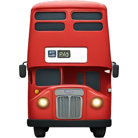 Red bus emoji
