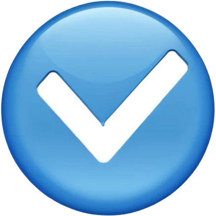 Blue tick emoji