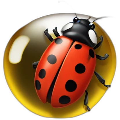 Ladybug with human face emoji