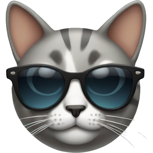 Cat with sunglasses emoji