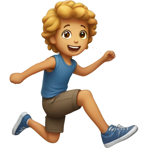 kids jumping emoji