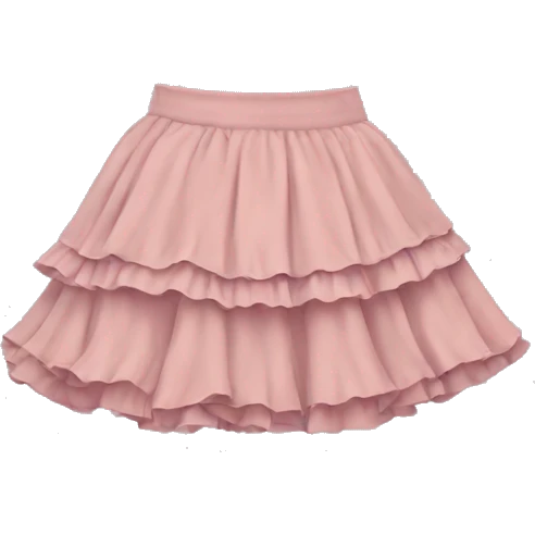 Dusty rose ruffle skirt no model emoji