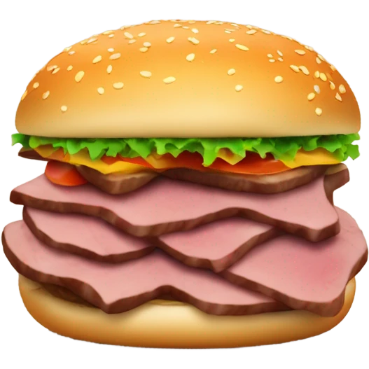 Sliced roast beef layered between two buns emoji