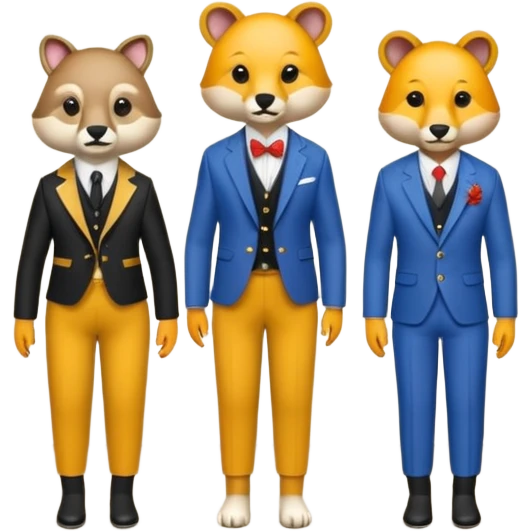 animal défilé de mode emoji