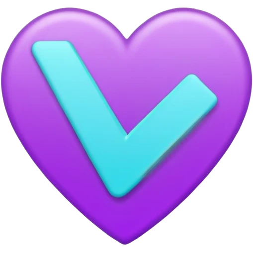 purple and cian checkmark emoji