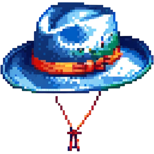 Синяя панамка со шнурком, no background emoji