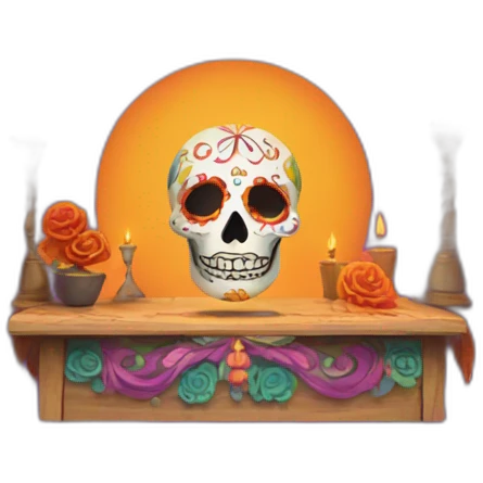 altar del dia de los muertos emoji
