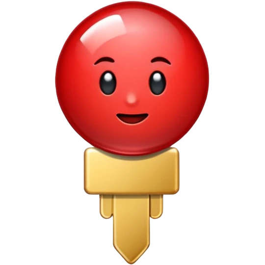 glitter red pin emoji