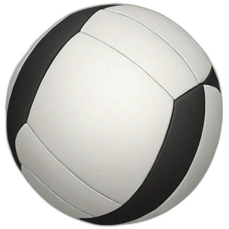 Volleyball with a smile emoji