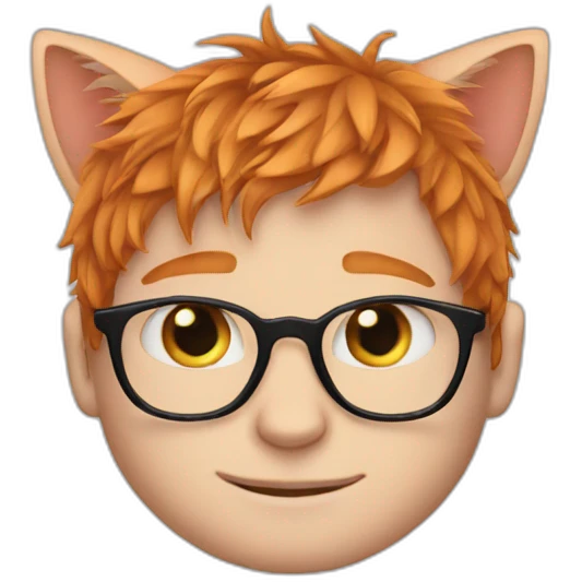 Ed Sheeran with cat ears emoji