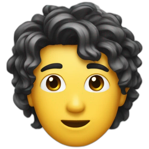 Finne noir et cheveux coutr emoji