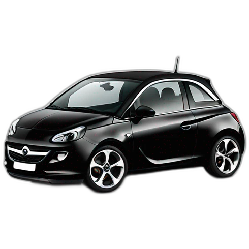 opel adam noire avec toit blanc emoji