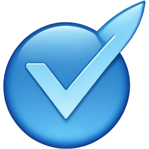 A blue tick used in instagram emoji