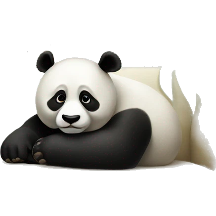 Lazy Panda lying on sofa emoji