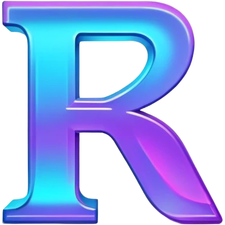 Emoji: The letters ‘R’ and ‘A’ (representing Roxson AI) appear as a glowing holographic projection from a small high-tech device. The design is sleek, futuristic, and minimalistic, with neon blue and purple aesthetics emoji