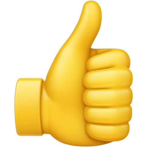 thumbs up emoji, positive and bold emoji