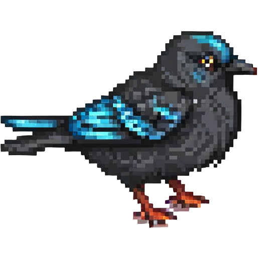 black bird, simple emoji