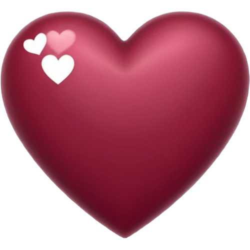 Corazón de color vinotinto oscuro emoji