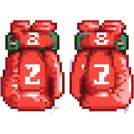 красные боксерские перчатки друг на друге с надписью "23", no background emoji