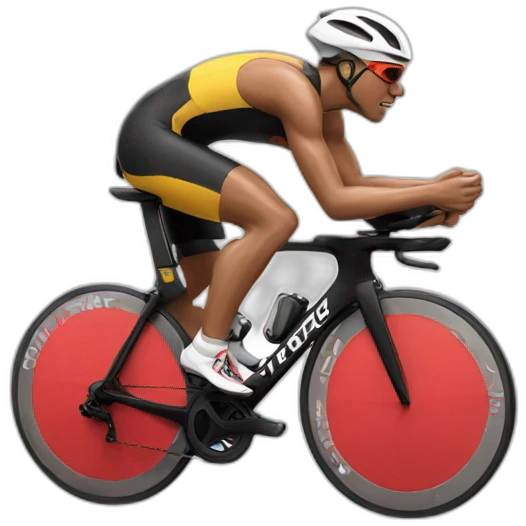triathlete doing the three sports emoji