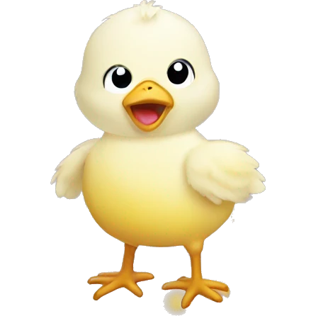 Baby chick wear bammby emoji