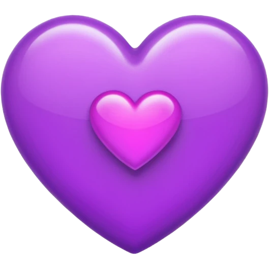 IOS's letter emoji but with a purple heart emoji