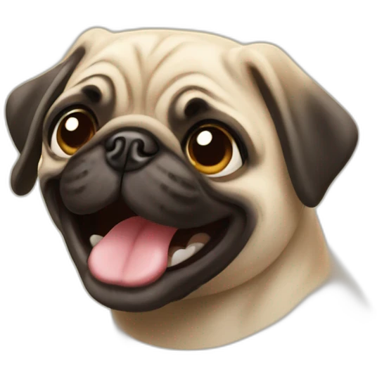 Excited pug emoji