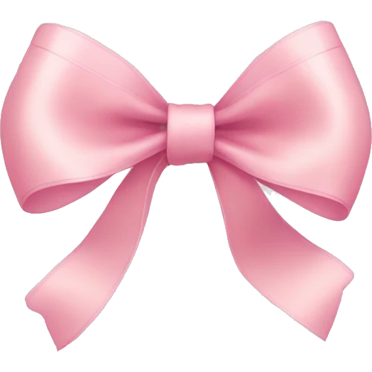 light pink ribbon bow emoji